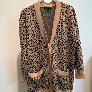 J. Crew Animal Print Cardigan